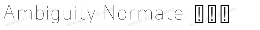 Ambiguity Normate字体转换